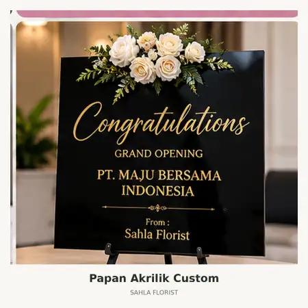 Papan Bunga Akrilik Bogor Tengah